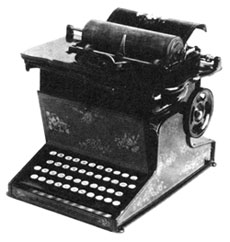первая пишушая машинка