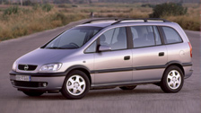 Инновационные решения Opel – 1999 год. Zafira: система трансформации сидений Flex7