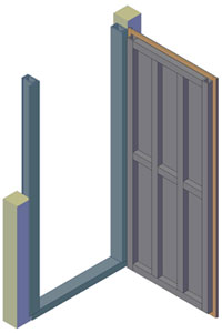 Однослойная конструкция металлической двери