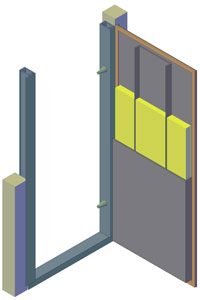 Трехслойная конструкция металлической двери